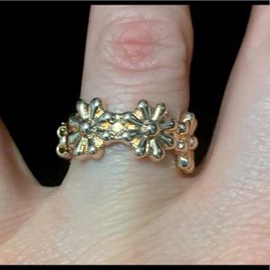 Flower ring stretch backing. B4G1F of any of my jewelry of equal or lesser value